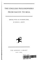 The_English_philosophers_from_Bacon_to_Mill